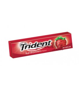 Chewing gum Trident stick strawberry sugarfree