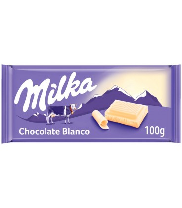 Tabletas de chocolate Milka blanco