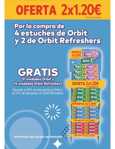 Pack ahorro chicles Orbit + Refreshers