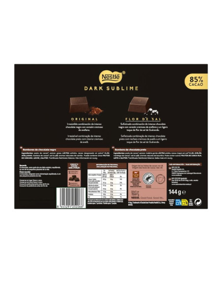 Nestle Dark 85% chocolates 144 g