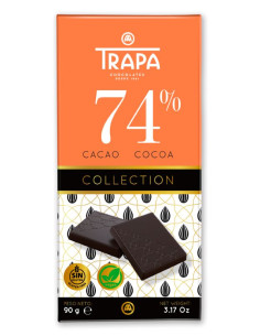 Dark chocolate 74% bars Trapa 90 g 2