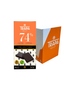 Dark chocolate 74% bars Trapa 90 g