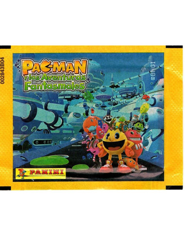 Sobre de cromos de la colección Pac-Man de Panini