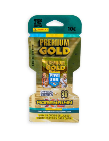 Sobre Premium Oro Adrenalyn FIFA 365 2026 de Panini